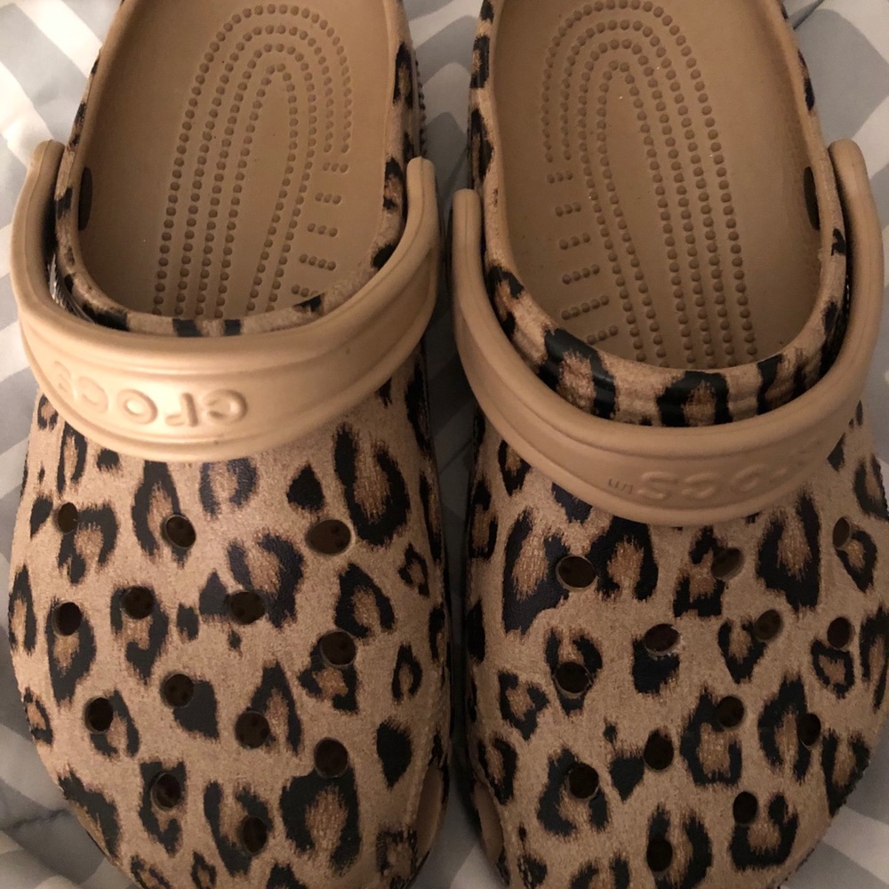 Leopard Print Crocs